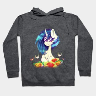 Vinyl Scratch - Digital Flowerfield Hoodie